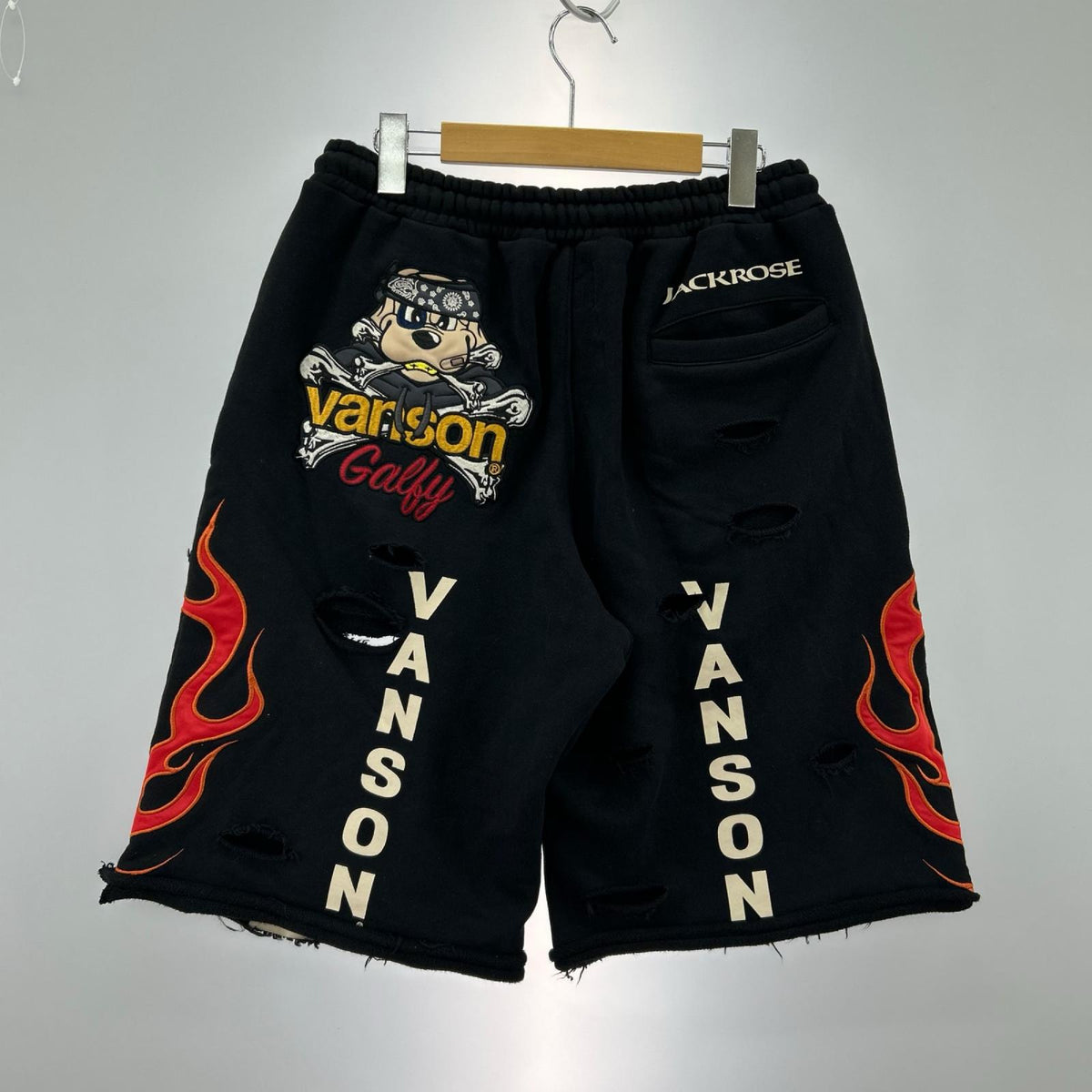 ショートパンツ × GALFY × JACKROSE 骨犬Shorts(XL) ブラック