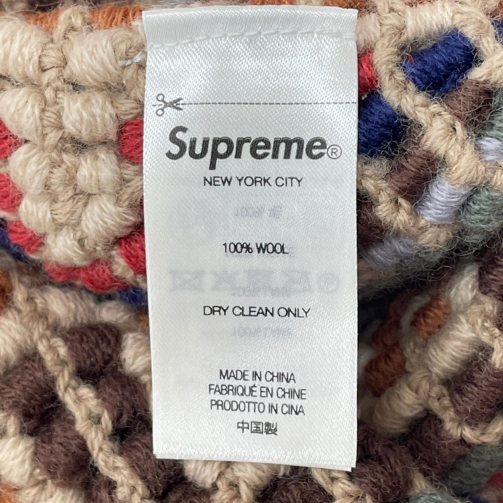 ニットキャップ 24AW Yarn Applique Beanie Khaki マルチカラー