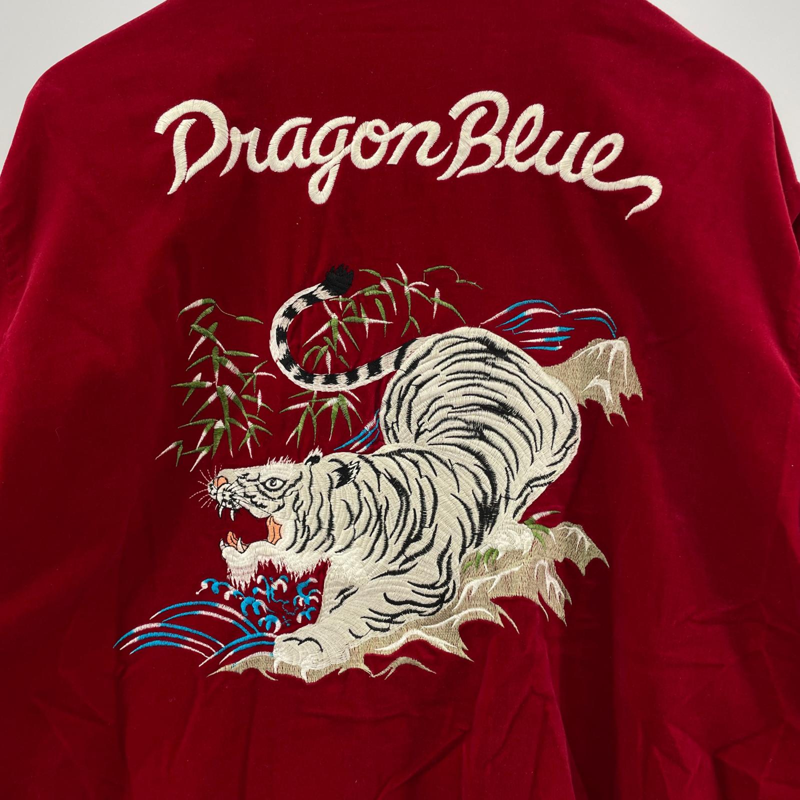 ブルゾン DRAGON BLUE スカジャン 別珍 赤 レッド