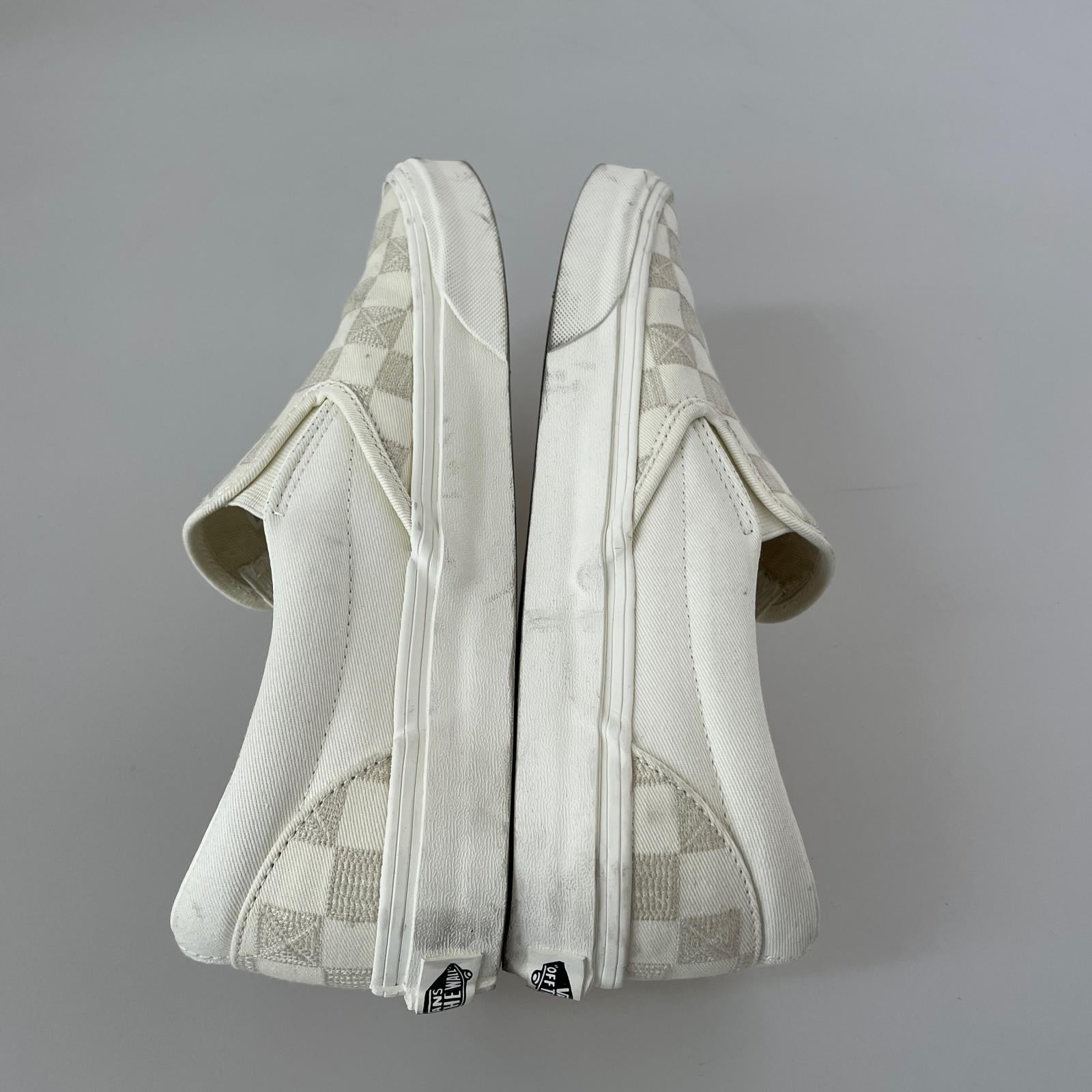 スニーカー vans チェッカーボード スリッポン 27.5cm (US9 1/2 UK9 EU45) ホワイト