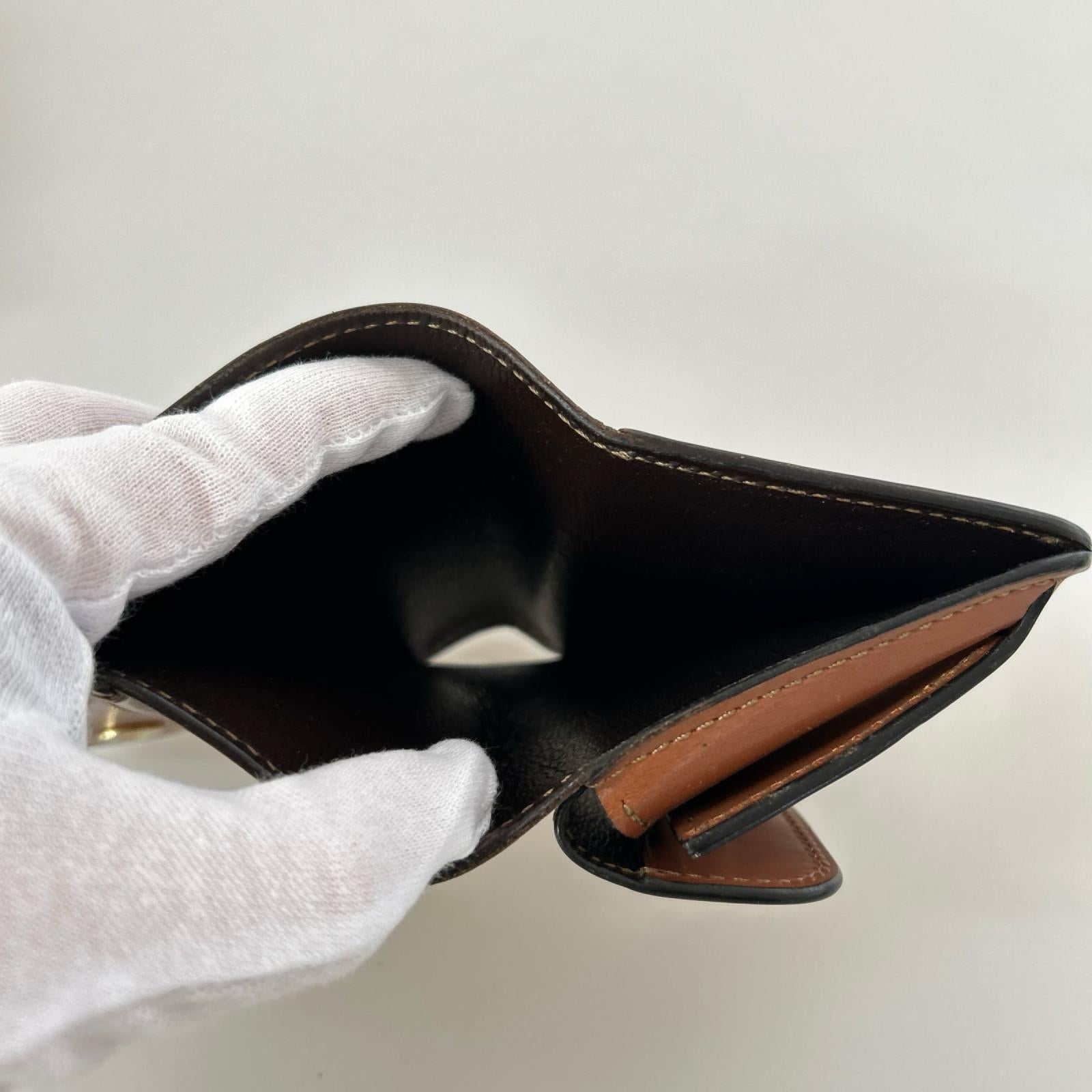コンパクトウォレット wildswans 二つ折り財布 レザー ブラウン ブラウン