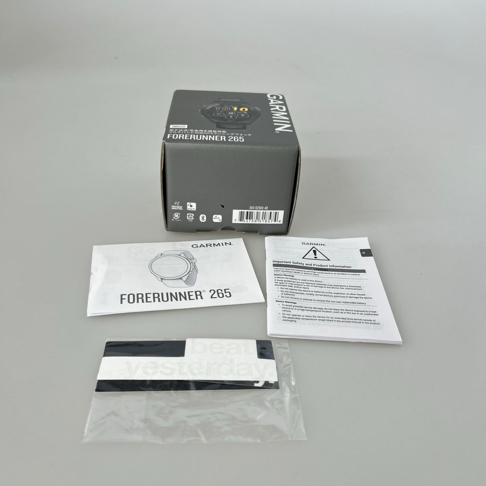 腕時計 GARMIN FORERUNNER 265 MUSIC WIFI GPS ブラック ブラック
