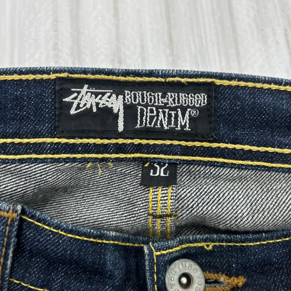 デニムパンツ ×rough rugged denim 32 ネイビー