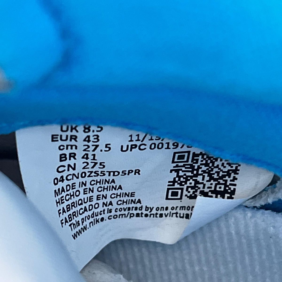 スニーカー NIKE Air Jordan 1 Retro High UNC DZ5485-402 (27.5) 27.5cm (US9 1/2 UK9 EU45)