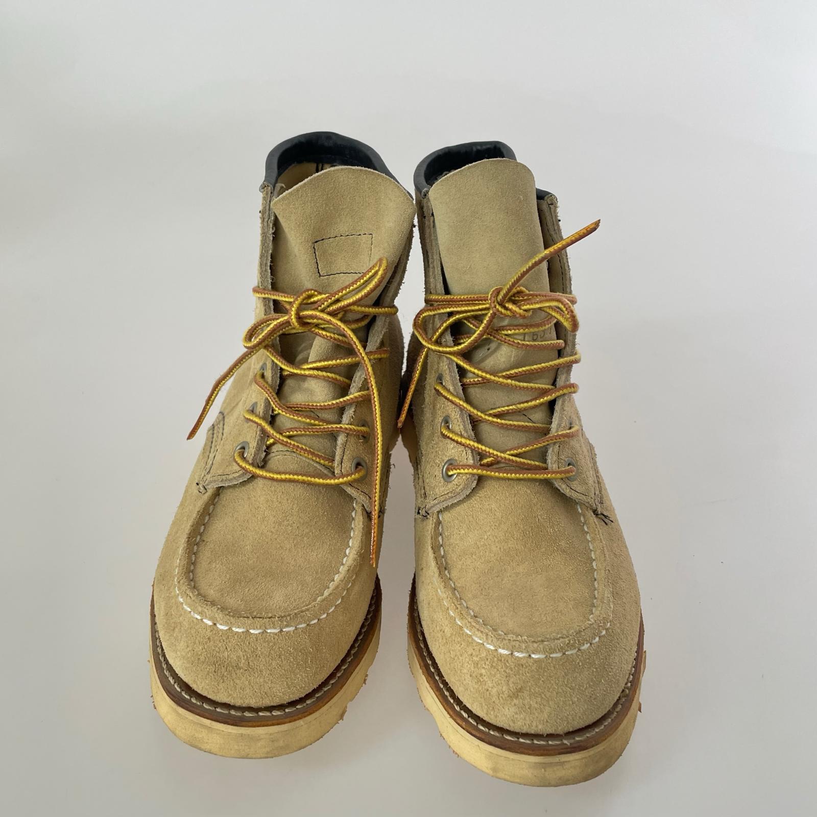 ブーツ RED WING 97年製 8173 羽根刺繍 モックトゥ アイリッシュセッター ベージュ