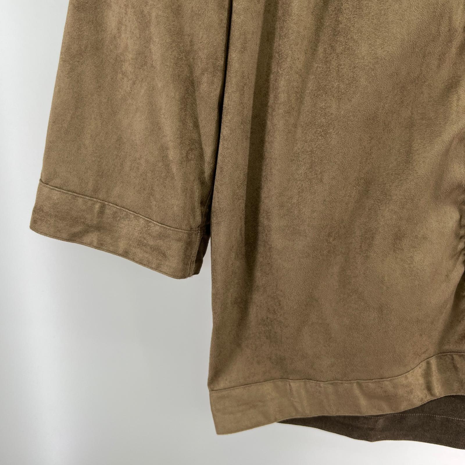 ジャケット SYNTHE19AW TIC SUEDE LONG SHIRT CARDIGAN S ブラウン