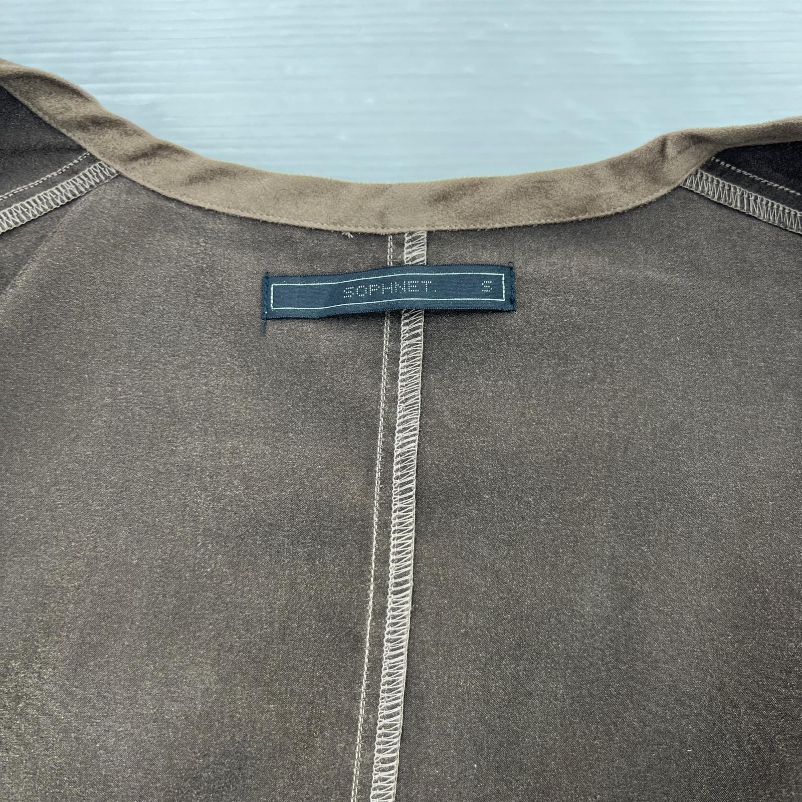 ジャケット SYNTHE19AW TIC SUEDE LONG SHIRT CARDIGAN S ブラウン