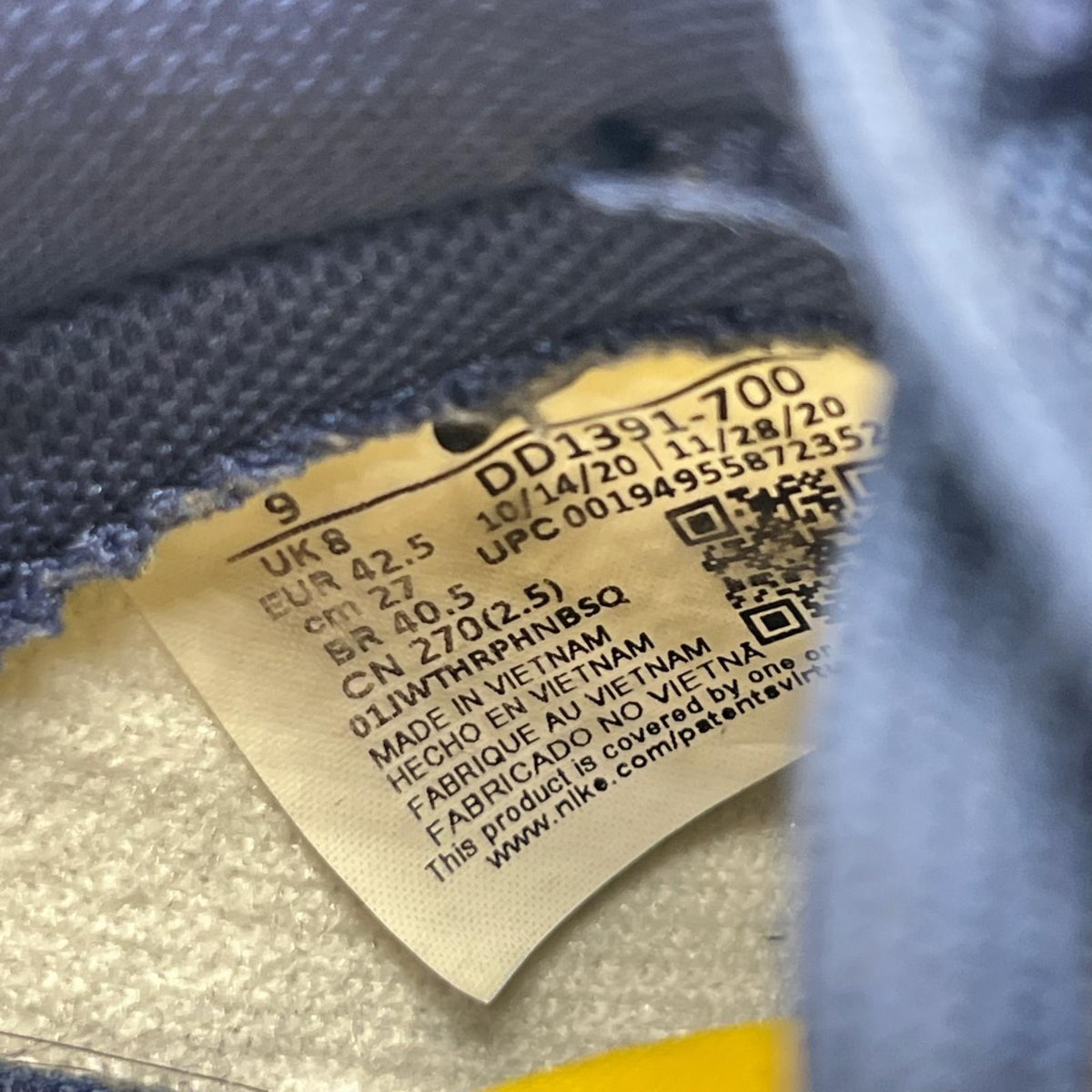 スニーカー DD1391 DUNK LOW RETRO 黄 (27.0) 27cm (US9 UK8 1/2 EU44)