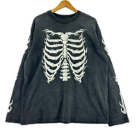 長袖Tシャツ SUPPLIER Fire Bones Long Sleeve Tee (L) L ブラック