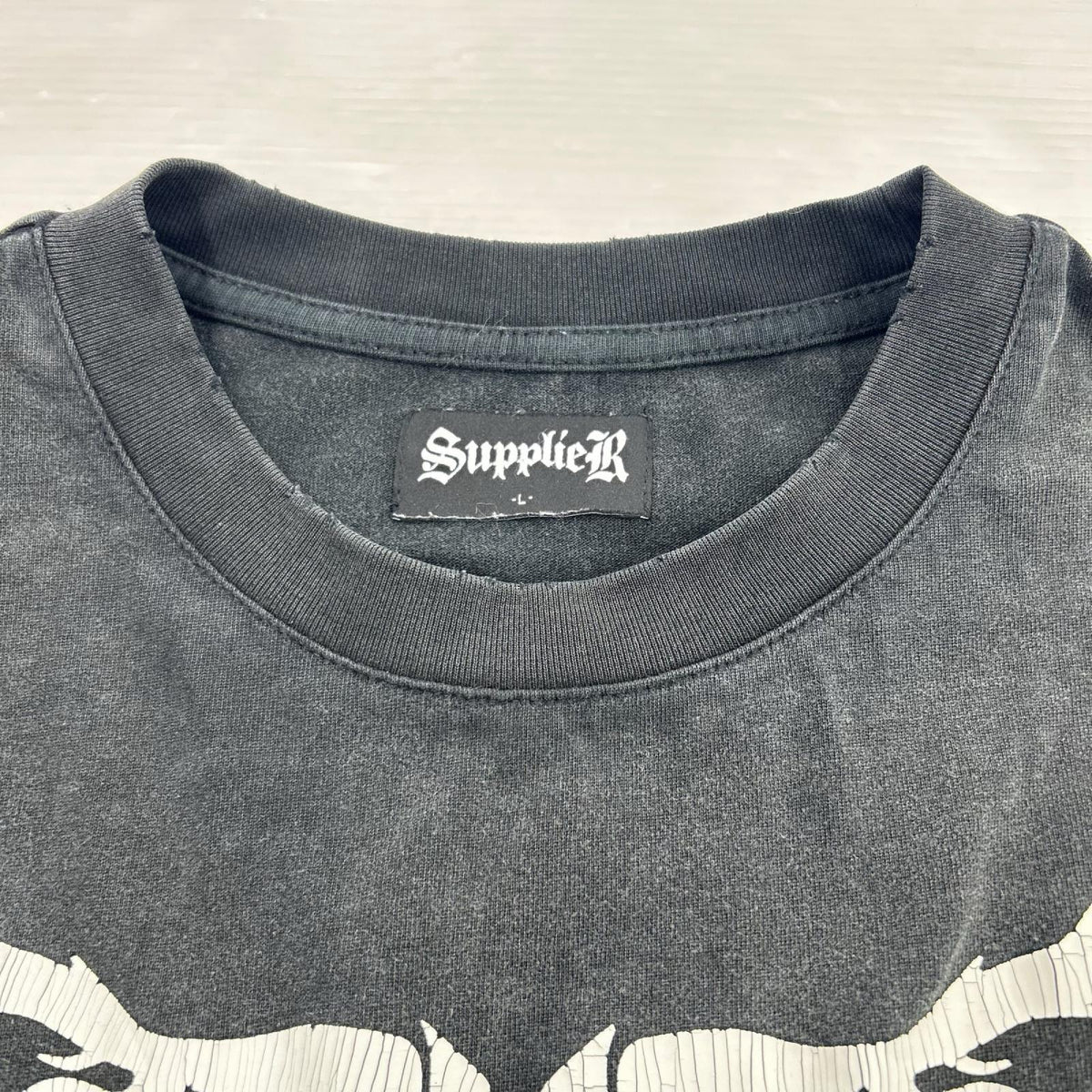 長袖Tシャツ SUPPLIER Fire Bones Long Sleeve Tee (L) L ブラック