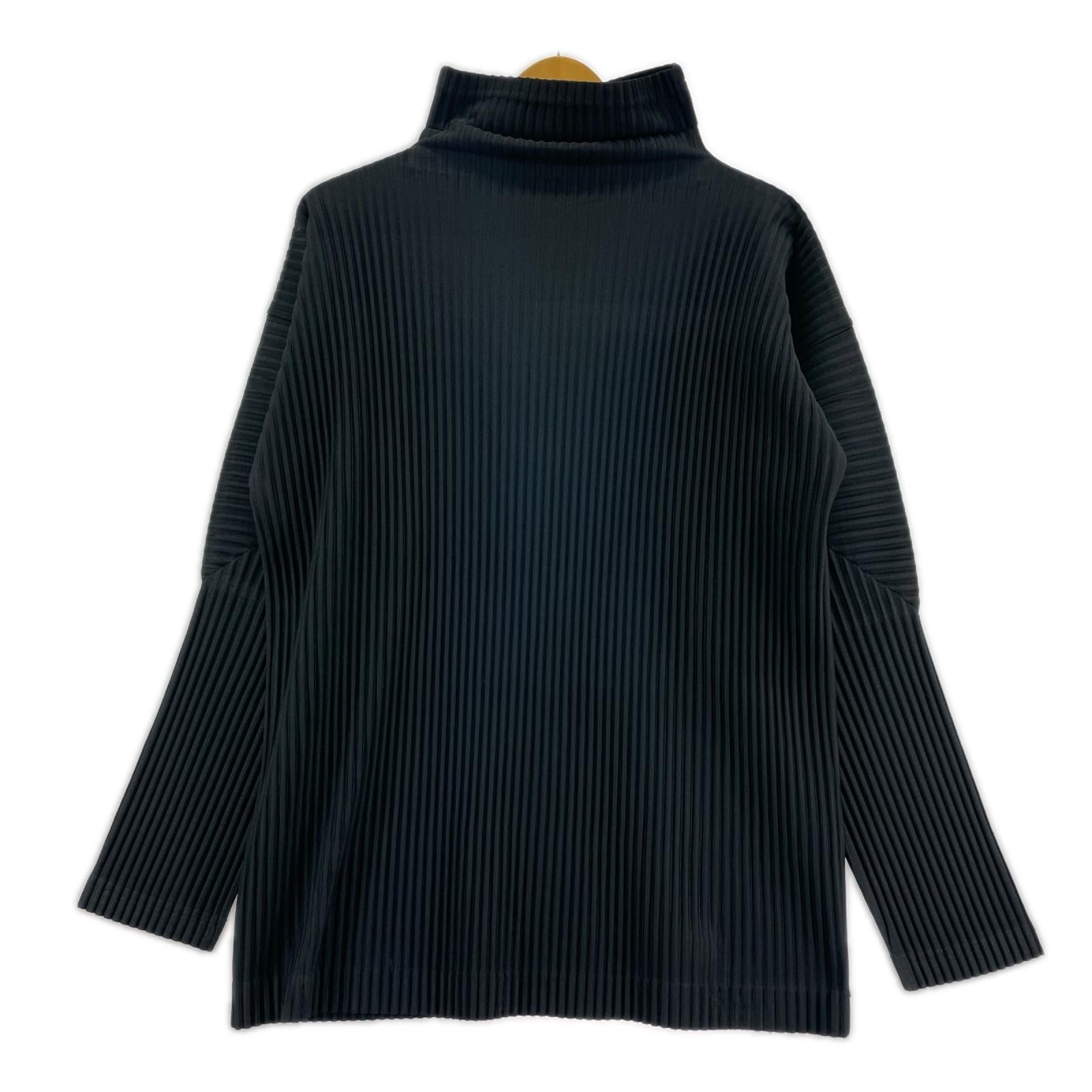 長袖Tシャツ HOMME PLISSE ISSEY MIYAKE LS MOCK NECK SHIRT HP55JK122 黒(2) 2 ブラック