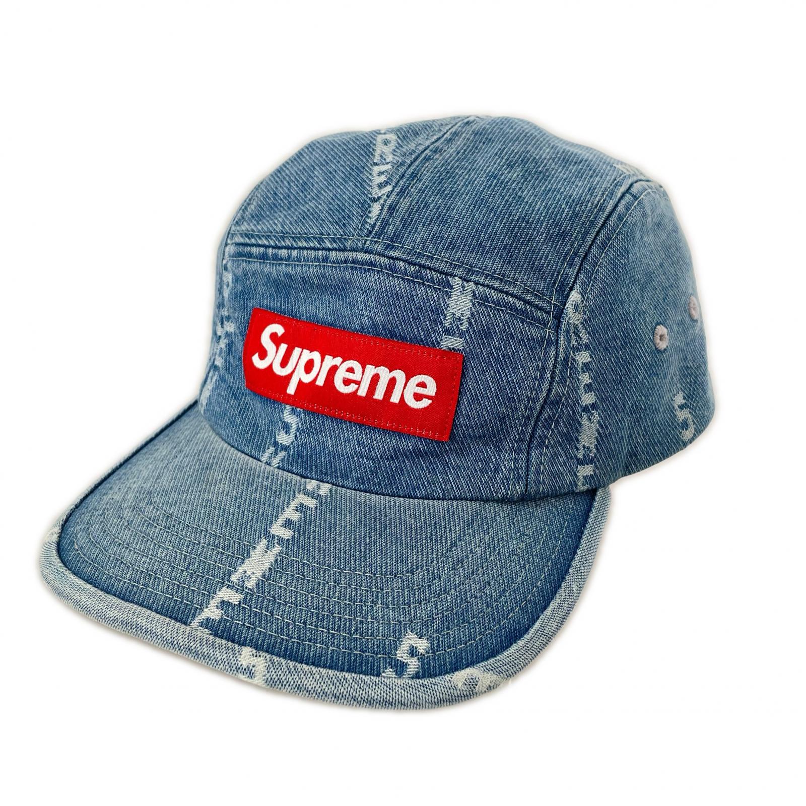 キャップ BOX LOGO キャンプ デニム ブルー