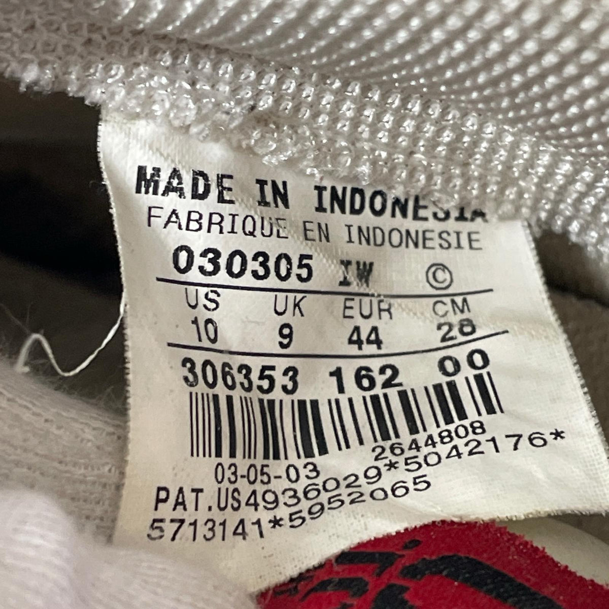 スニーカー 2003年 AIR FORCE 1 CHI TOWN 赤 28cm 28cm (US10 UK9 1/2 EU46)