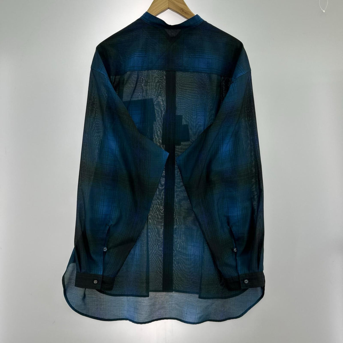 長袖シャツ OMBRE CHECK WIDE GUSSET SLEEVE SHIRT