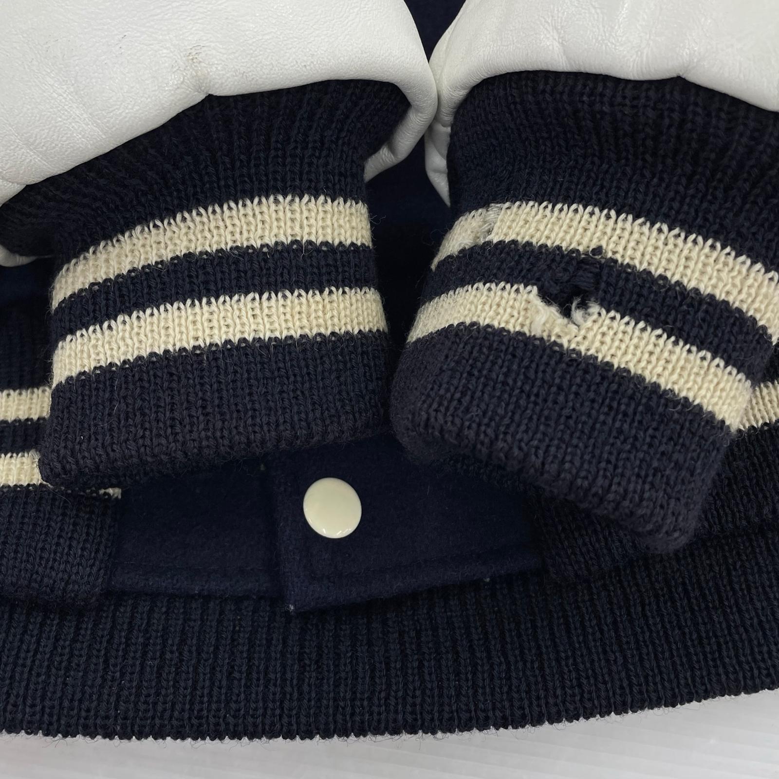 ブルゾン NEW YORK YANKEES/袖レザースタジャン/44 44