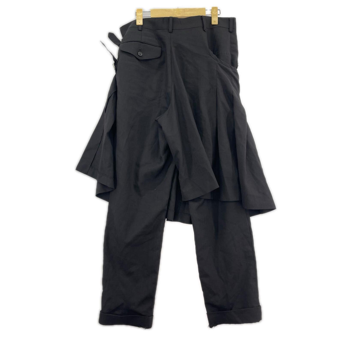 パンツ HOMME PLUS スカート付き 黒 M ブラック