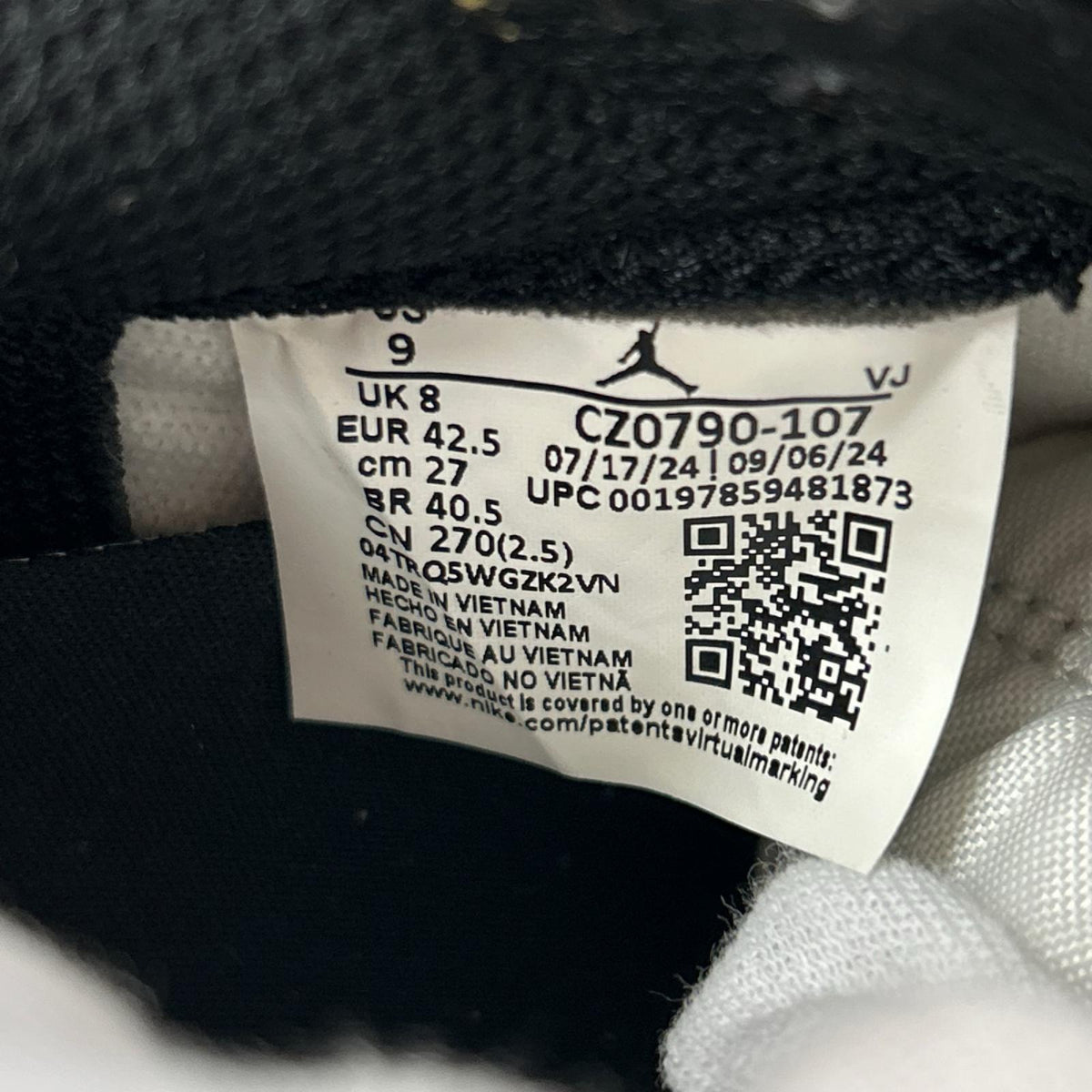 スニーカー AIR JORDAN 1 RETRO LOW OG 27cm (US9 UK8 1/2 EU44)