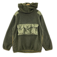 スウェット HAWKWOOD MERCANTILE ミリタリボアパーカー カーキ M M カーキ