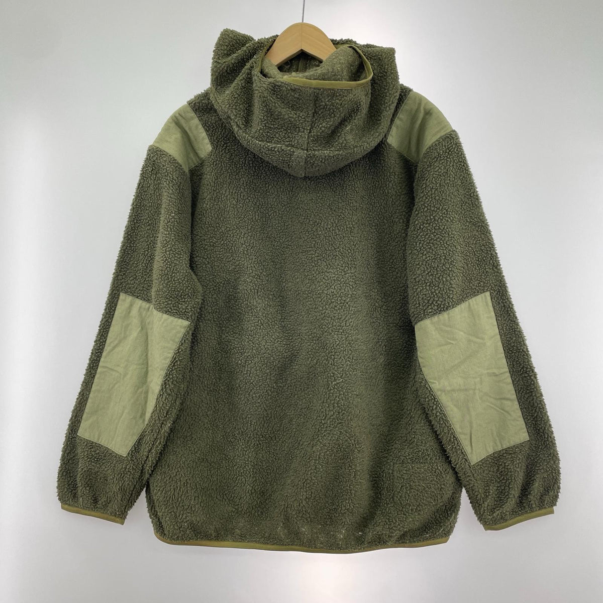 スウェット HAWKWOOD MERCANTILE ミリタリボアパーカー カーキ M M カーキ