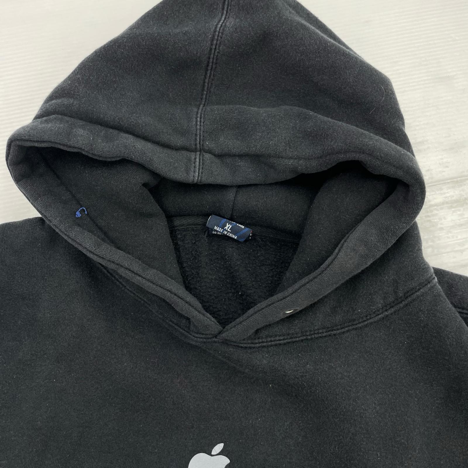 パーカー apple 企業 黒 (XL) ブラック