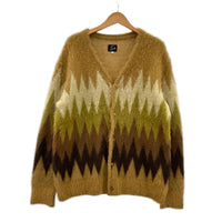 カーディガン Mohair Cardigan Zigzag S ブラウン S ブラウン