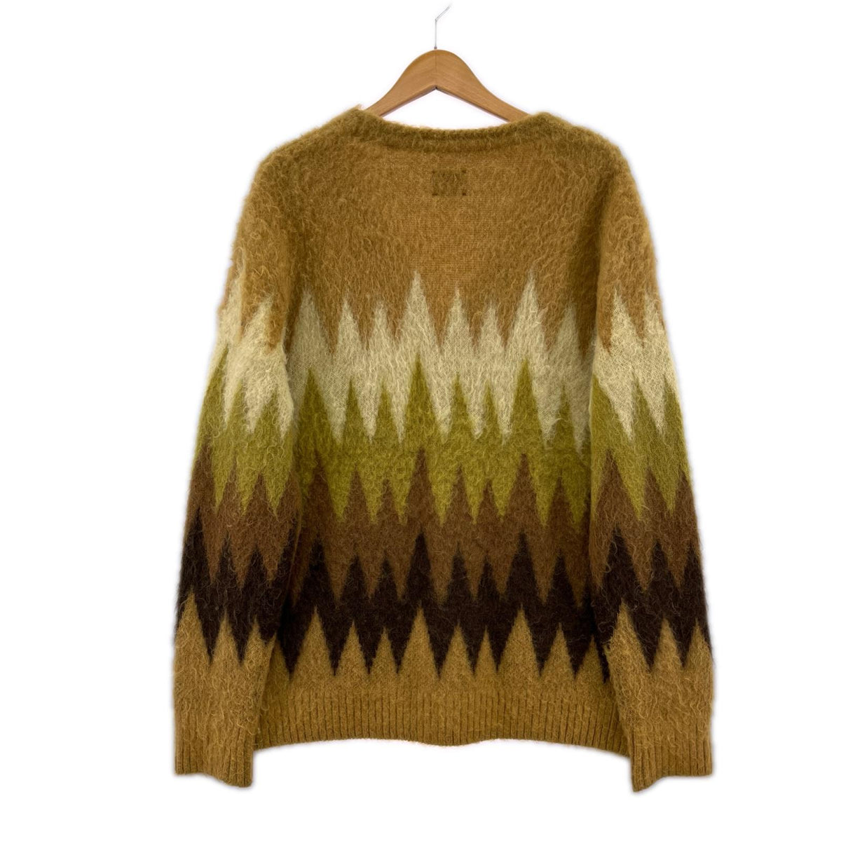 カーディガン Mohair Cardigan Zigzag S ブラウン S ブラウン