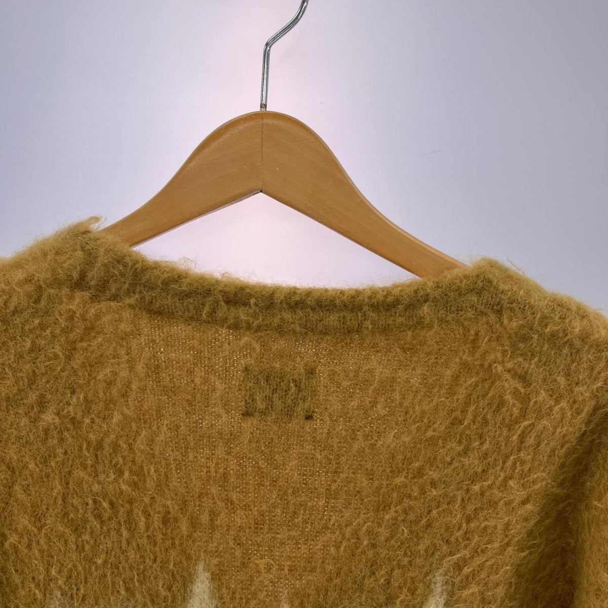 カーディガン Mohair Cardigan Zigzag S ブラウン S ブラウン
