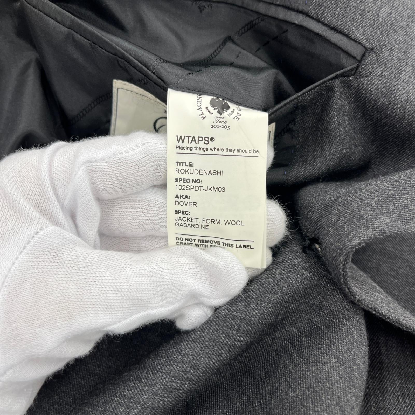 テーラードジャケット ROKUDENASHI JACKET.FORM.WOOL.GABARDINE 102SPDT-JKM03 PTM04 セットアップ L グレー