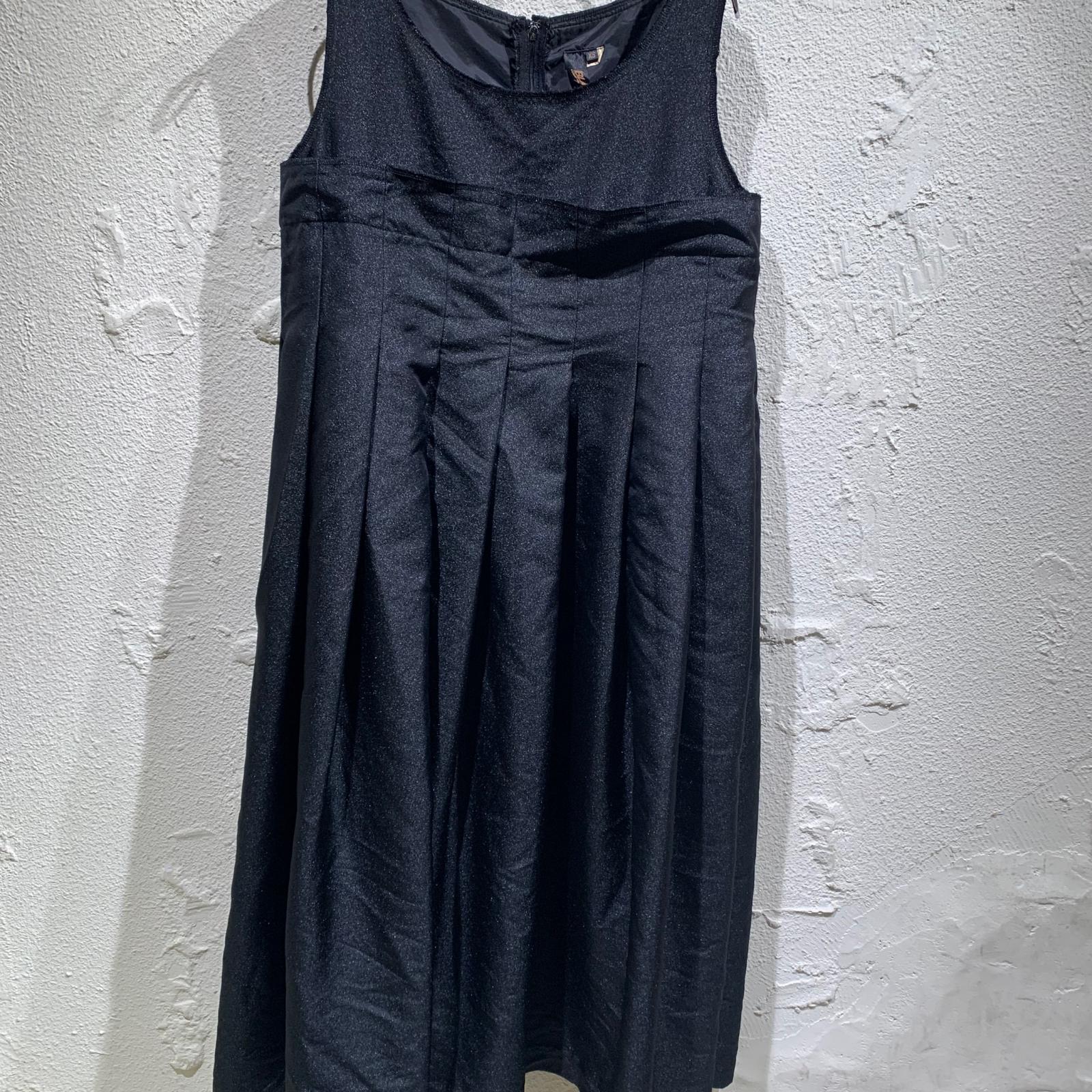 ワンピース 20AW ラメ加工 ポリ縮絨レイヤードワンピース