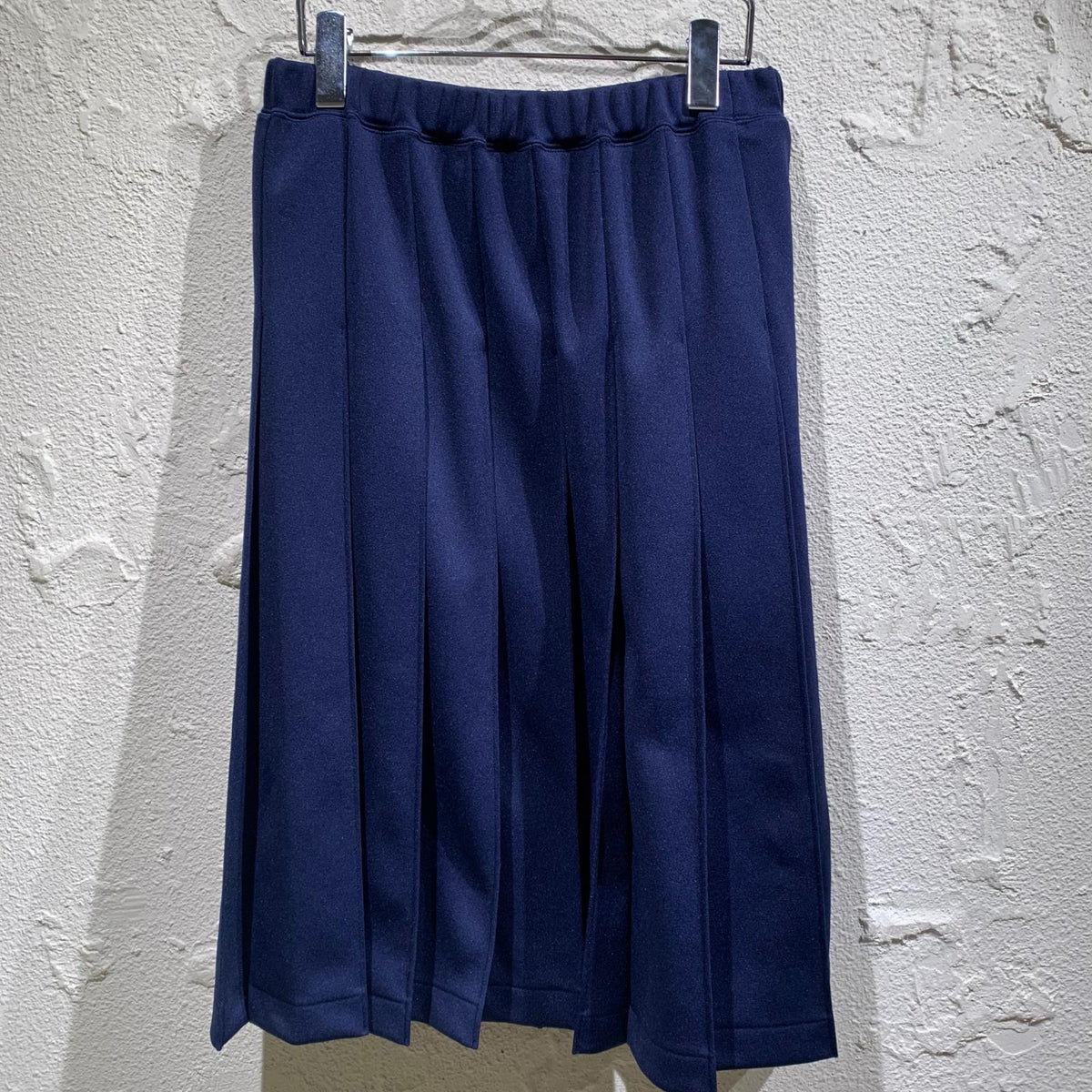 ロングスカート GIRL 25SS ジャージ プリーツスカート S ネイビー