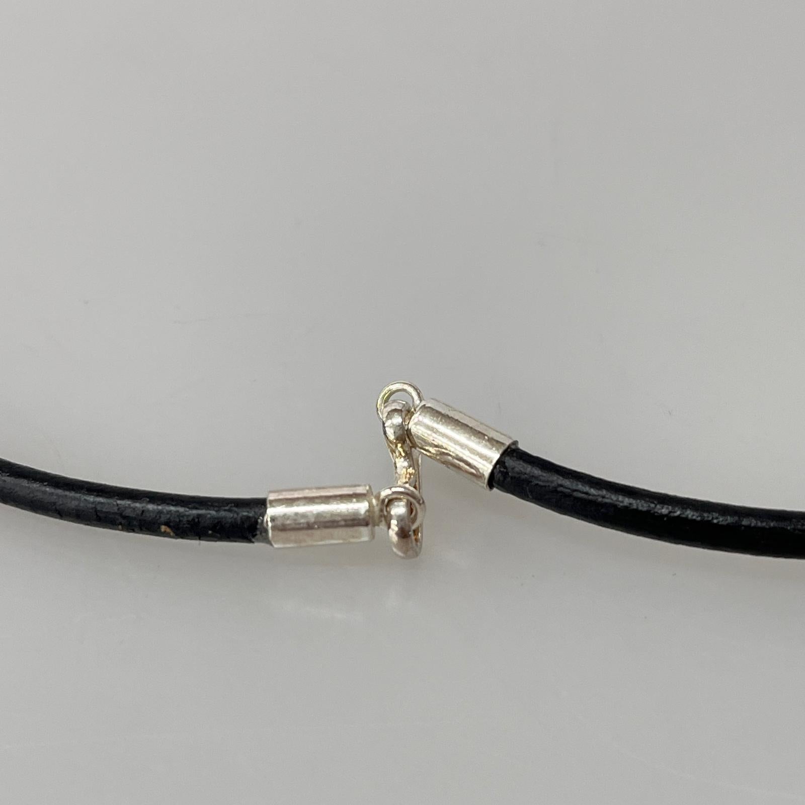 ネックレス SV925トップ レザーネックレス