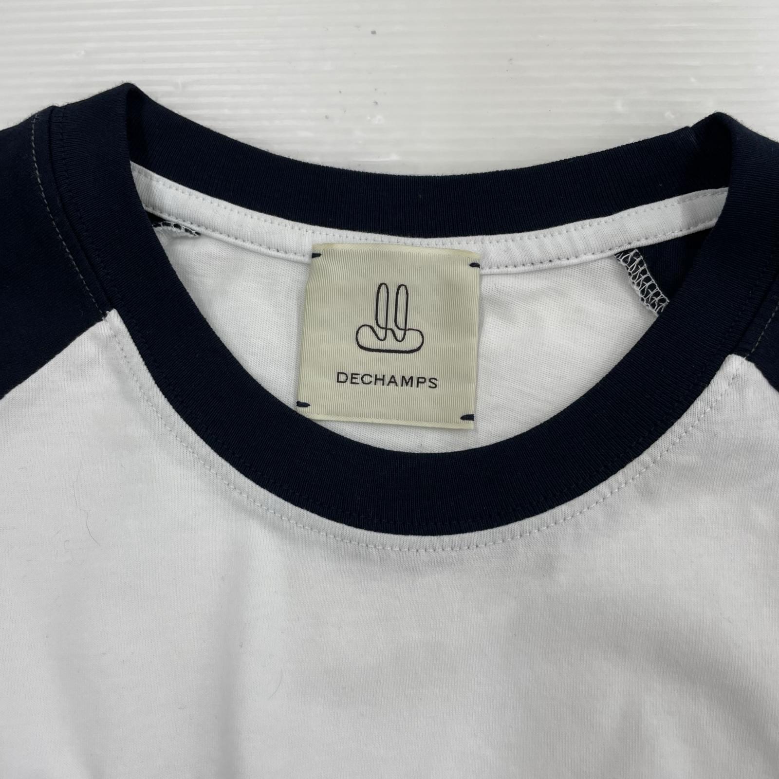半袖Tシャツ DECHAMPS MOREAU T-SHIRT S 紺×白