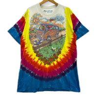 半袖Tシャツ 90s LIQUID BLUE サマー・オブ・ラブデザイン L マルチカラー