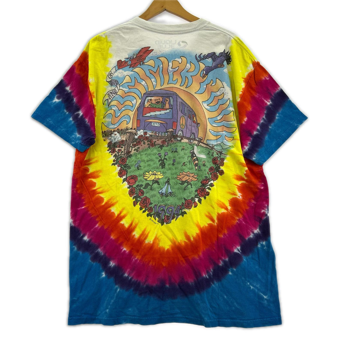 半袖Tシャツ 90s LIQUID BLUE サマー・オブ・ラブデザイン L マルチカラー