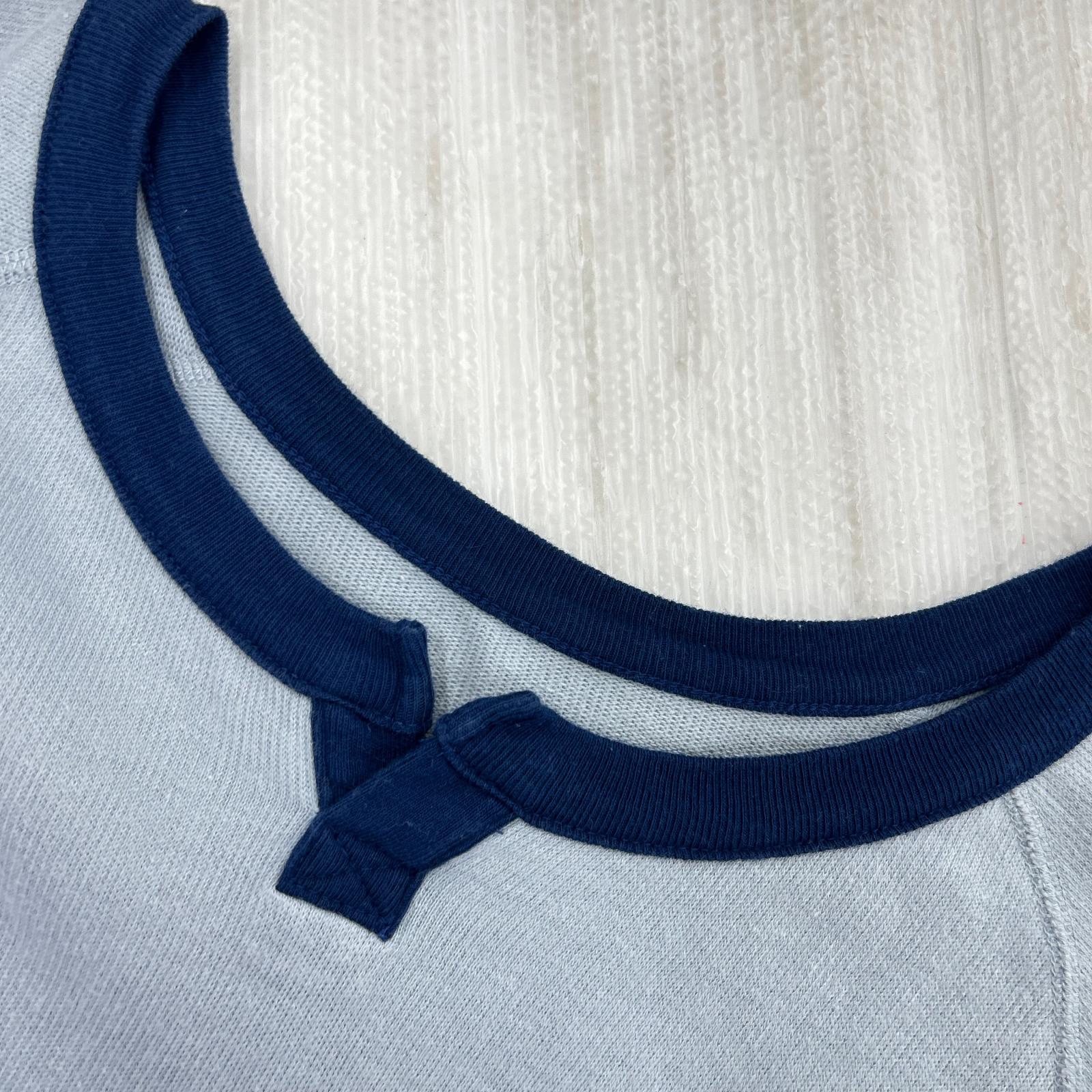半袖Tシャツ ヘンリーネック リンガー ブルーベース (S) S ブルー