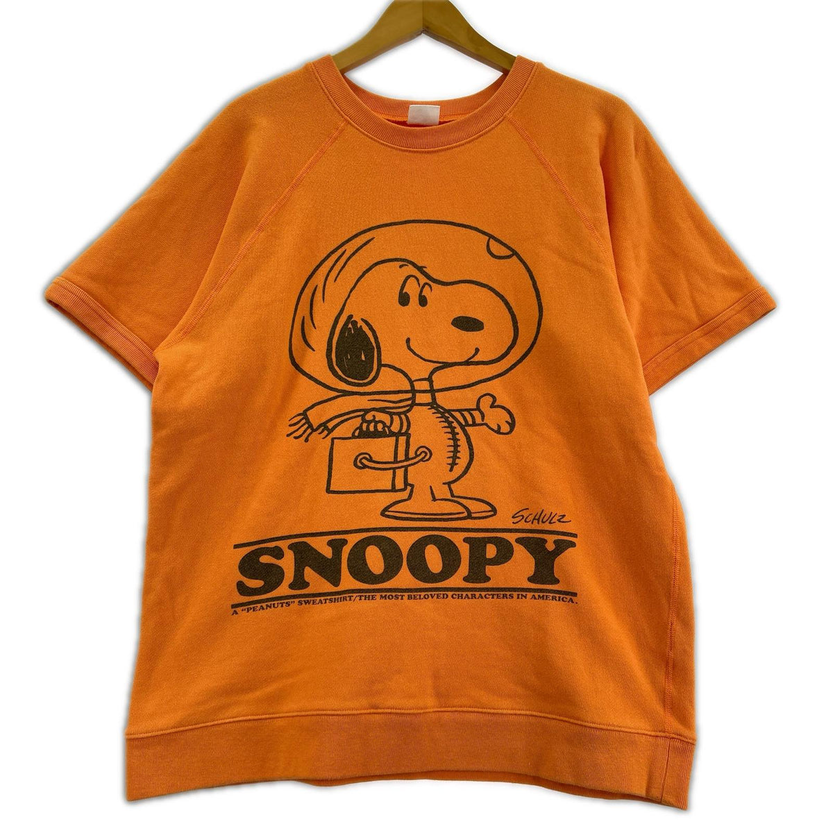 半袖Tシャツ PEANUTS Snoopy S/S Sweat Orange L L オレンジ