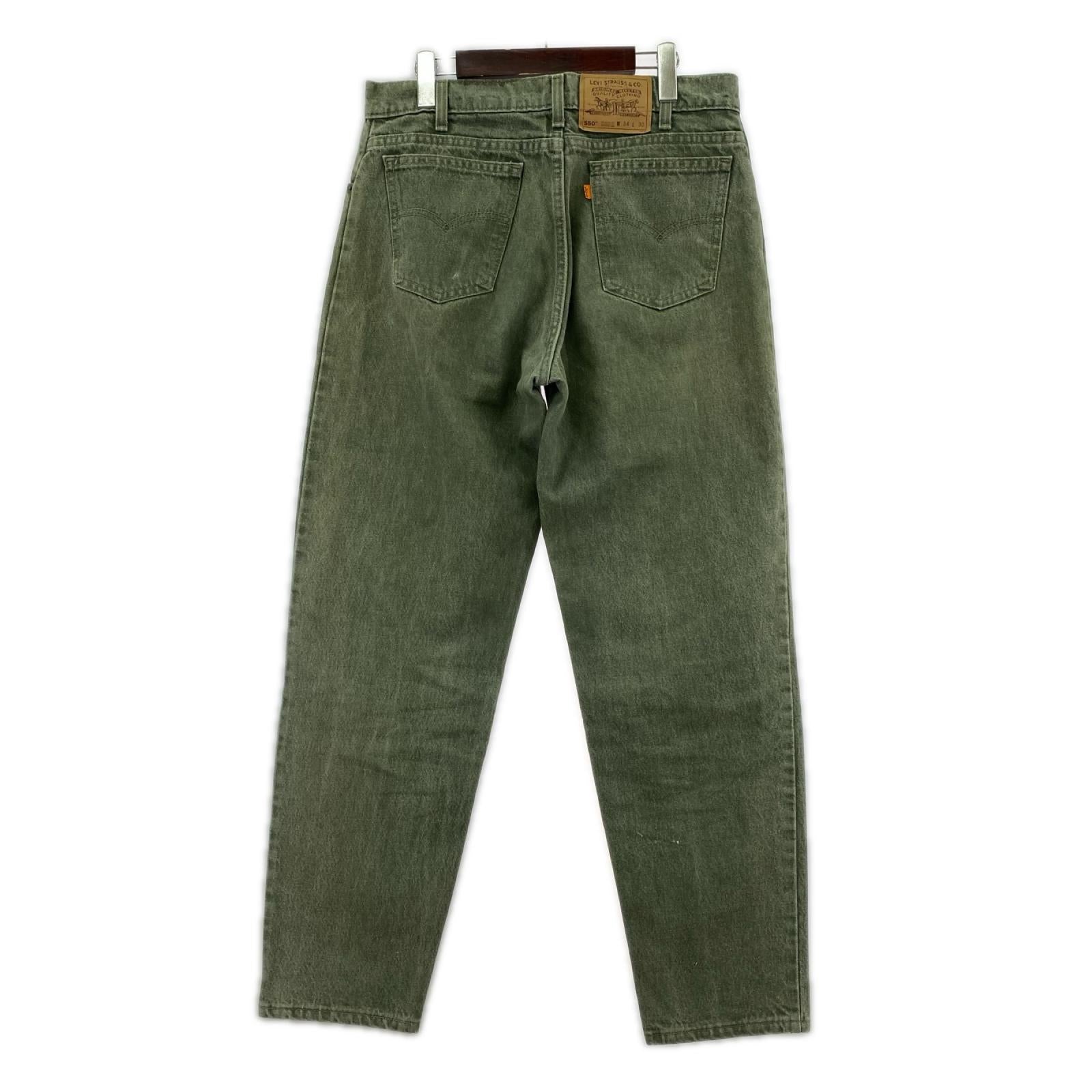 デニムパンツ 40550 USA製 W34 34 グリーン