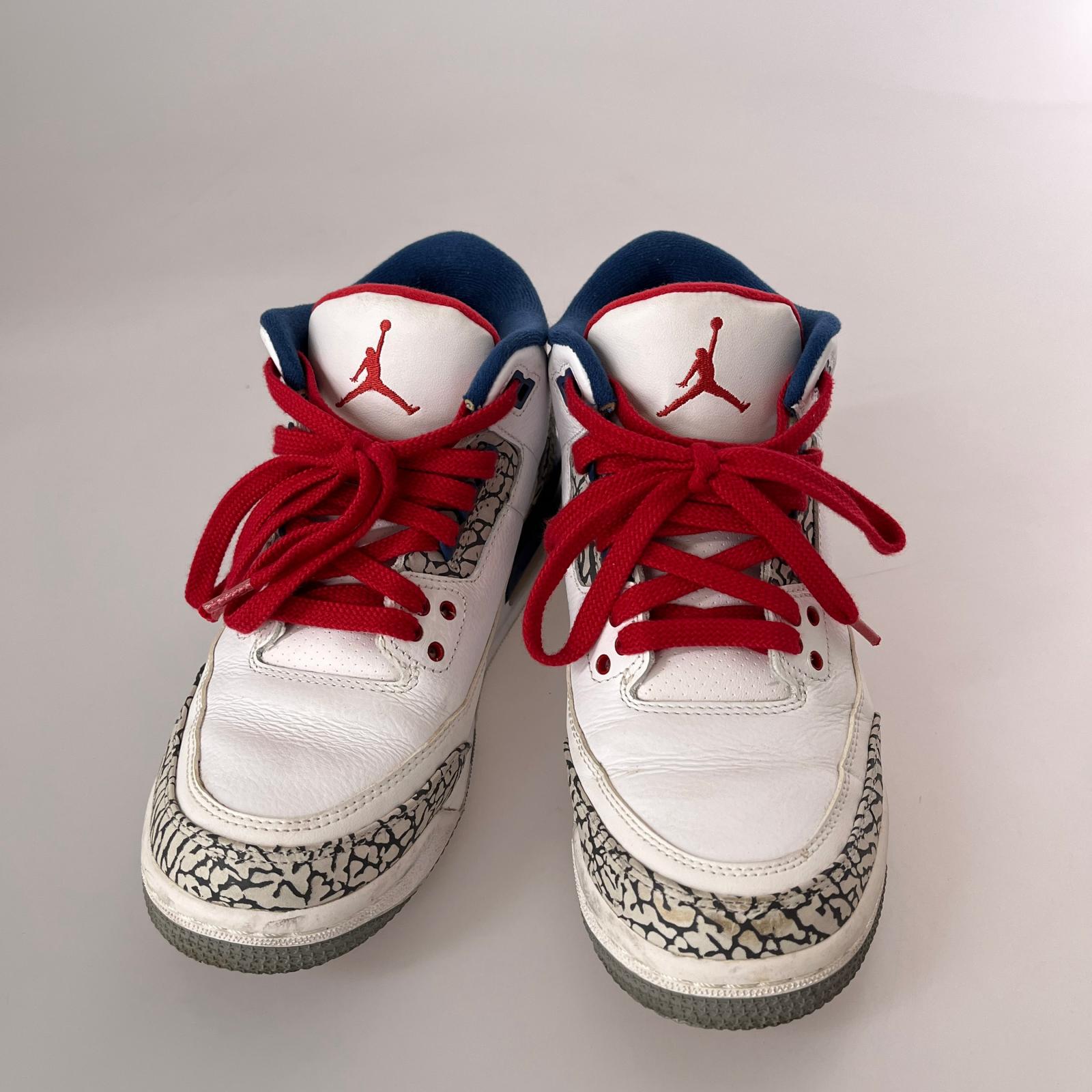 スニーカー AIR JORDAN 3 GS True Blue 25.0cm 25cm (US7 UK6 1/2 EU40) ホワイト