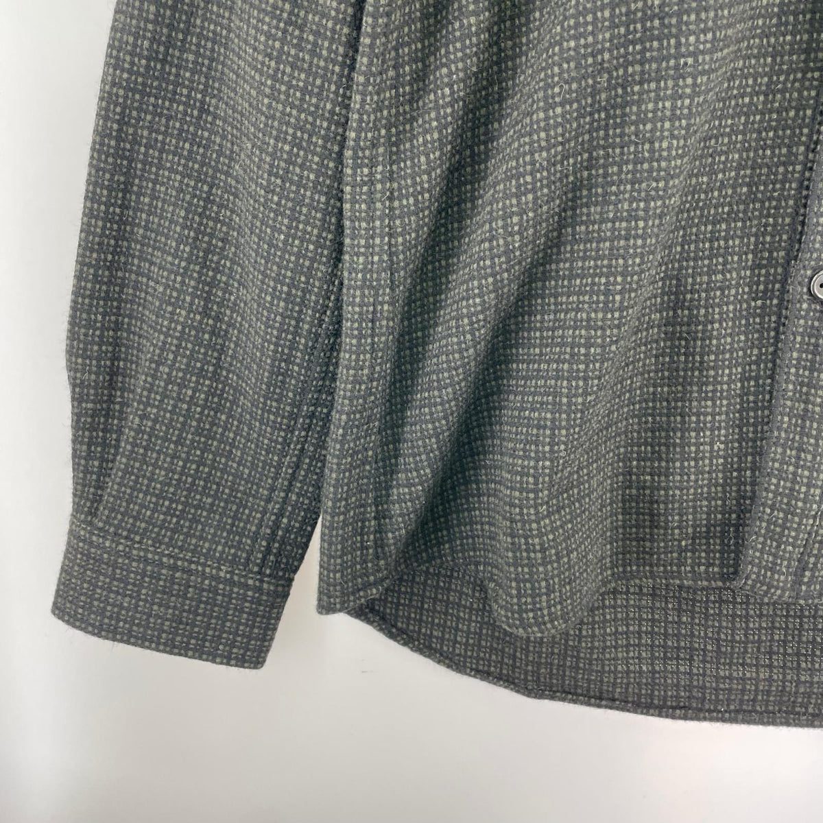 長袖シャツ UNDERCOVER 07AW ウールフーデッドシャツ ブラックチェック (3) 3 ブラック