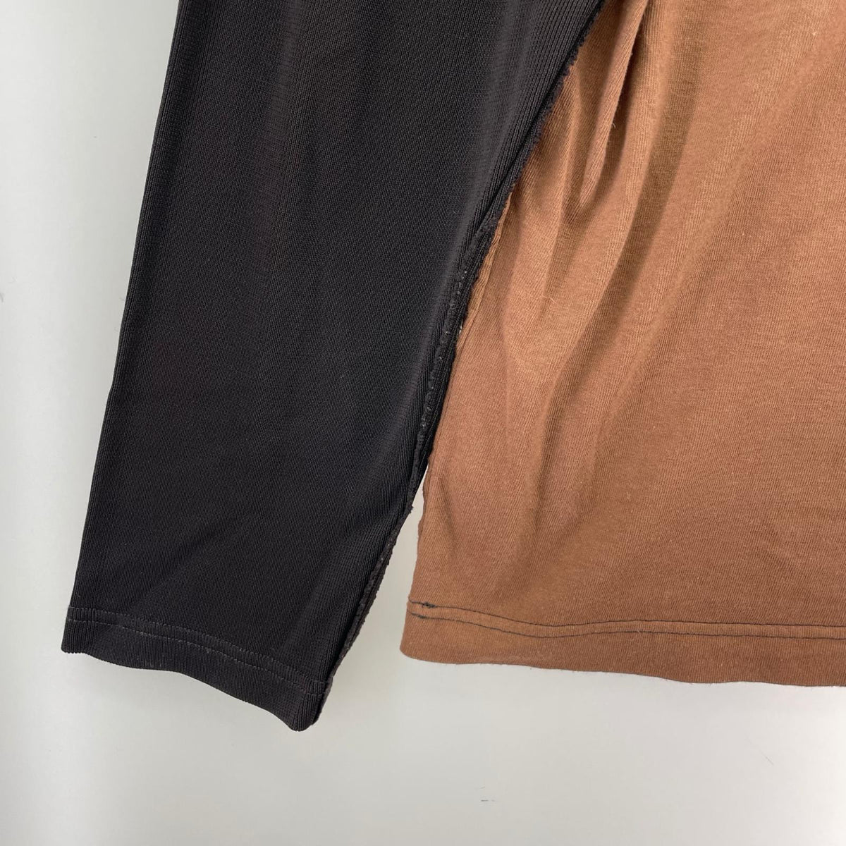 長袖Tシャツ COMME des GARCONS 田中オム 切替しカットソー AD2004 ブラウン (M) M ブラウン