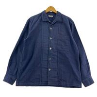 長袖シャツ COMME des GARCONS 田中オム インサイドアウト シャモアクロスオープンカラーシャツ ネイビー