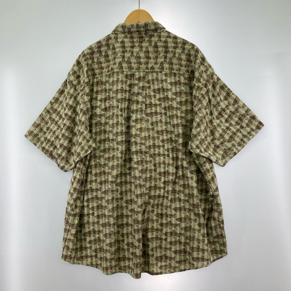 半袖シャツ old 魚 シャツ (2XL) グリーン