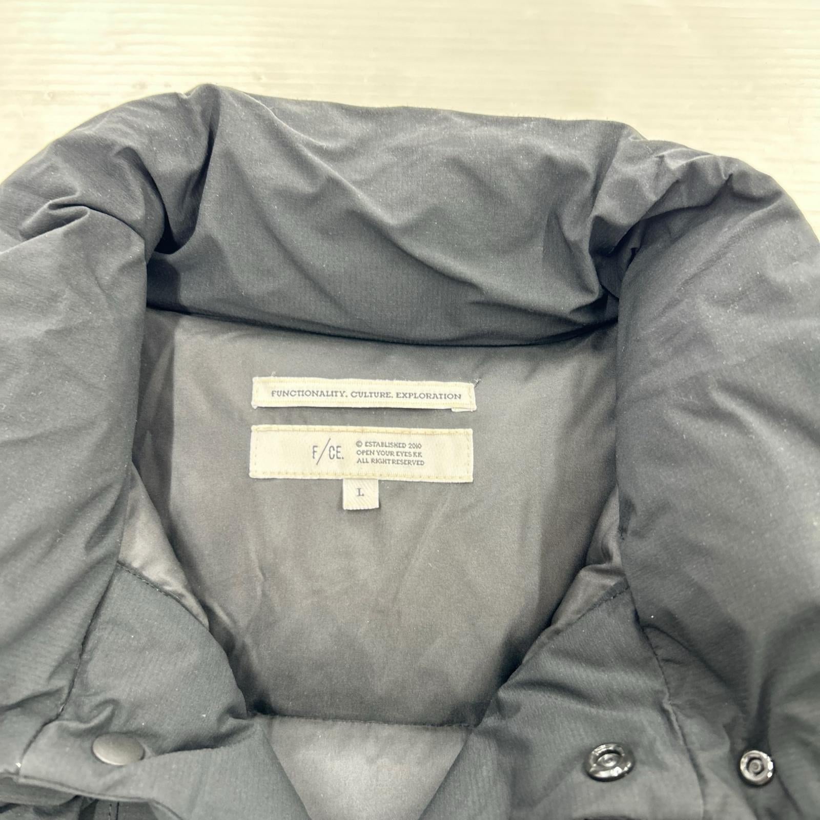 ダウンベスト F/CE PERTEX WATERPROOF DOWN VEST 黒 L ブラック