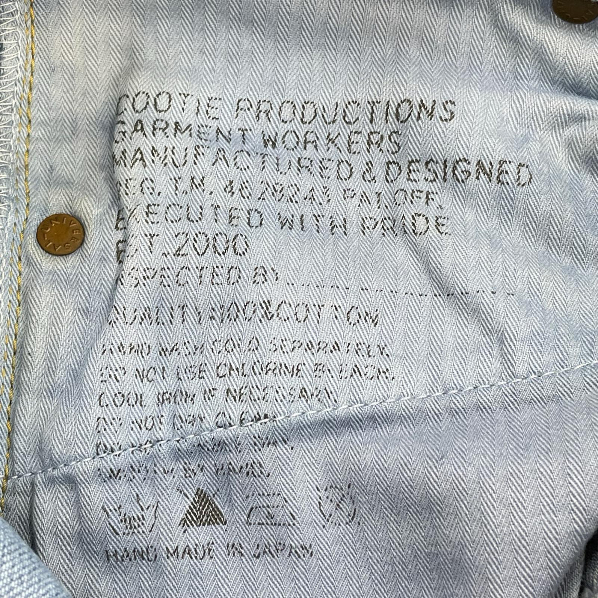 デニムパンツ COOTIE リペア加工 デニムパンツ 青 30 ブルー