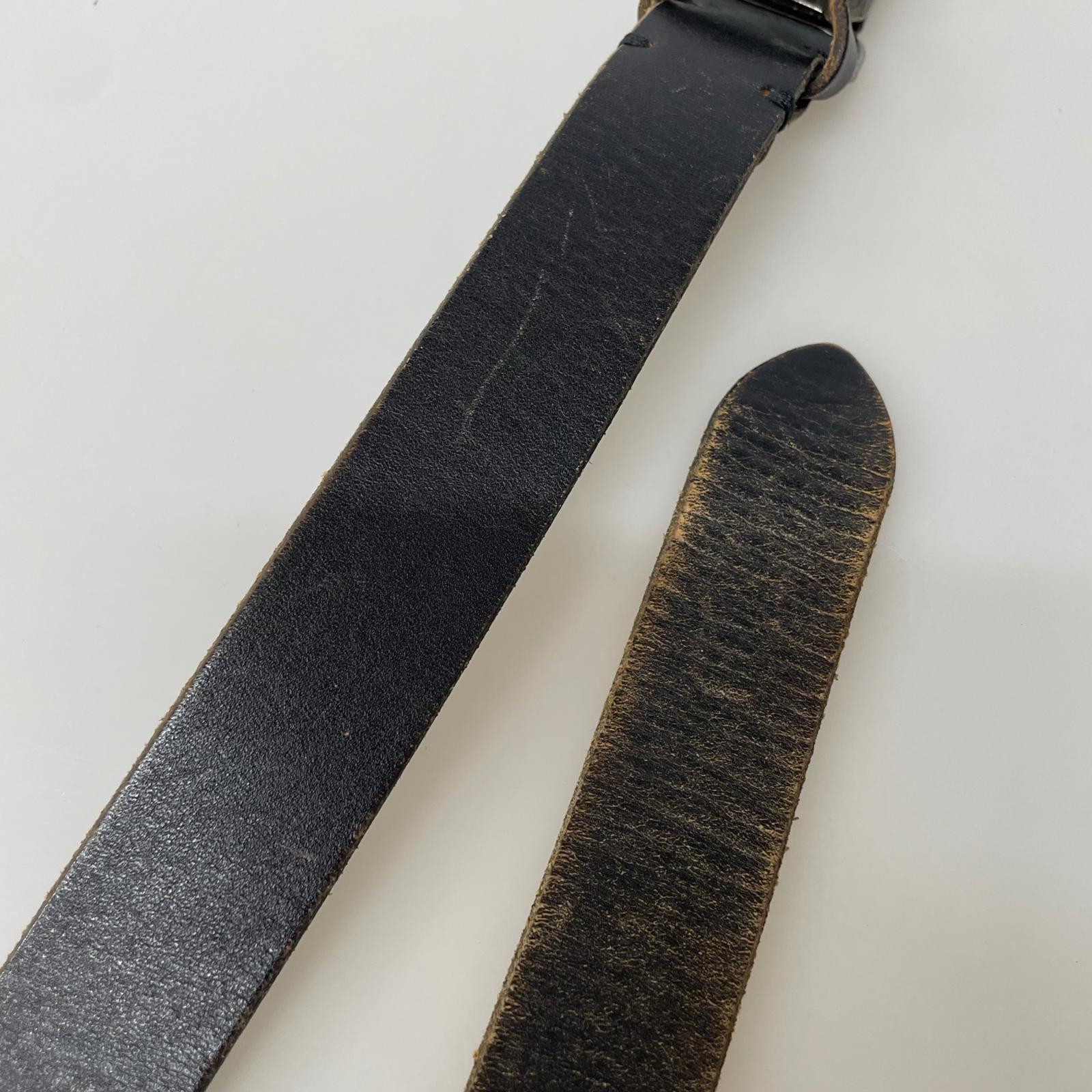 その他アクセサリー スライドバックル レザーベルト ブラック