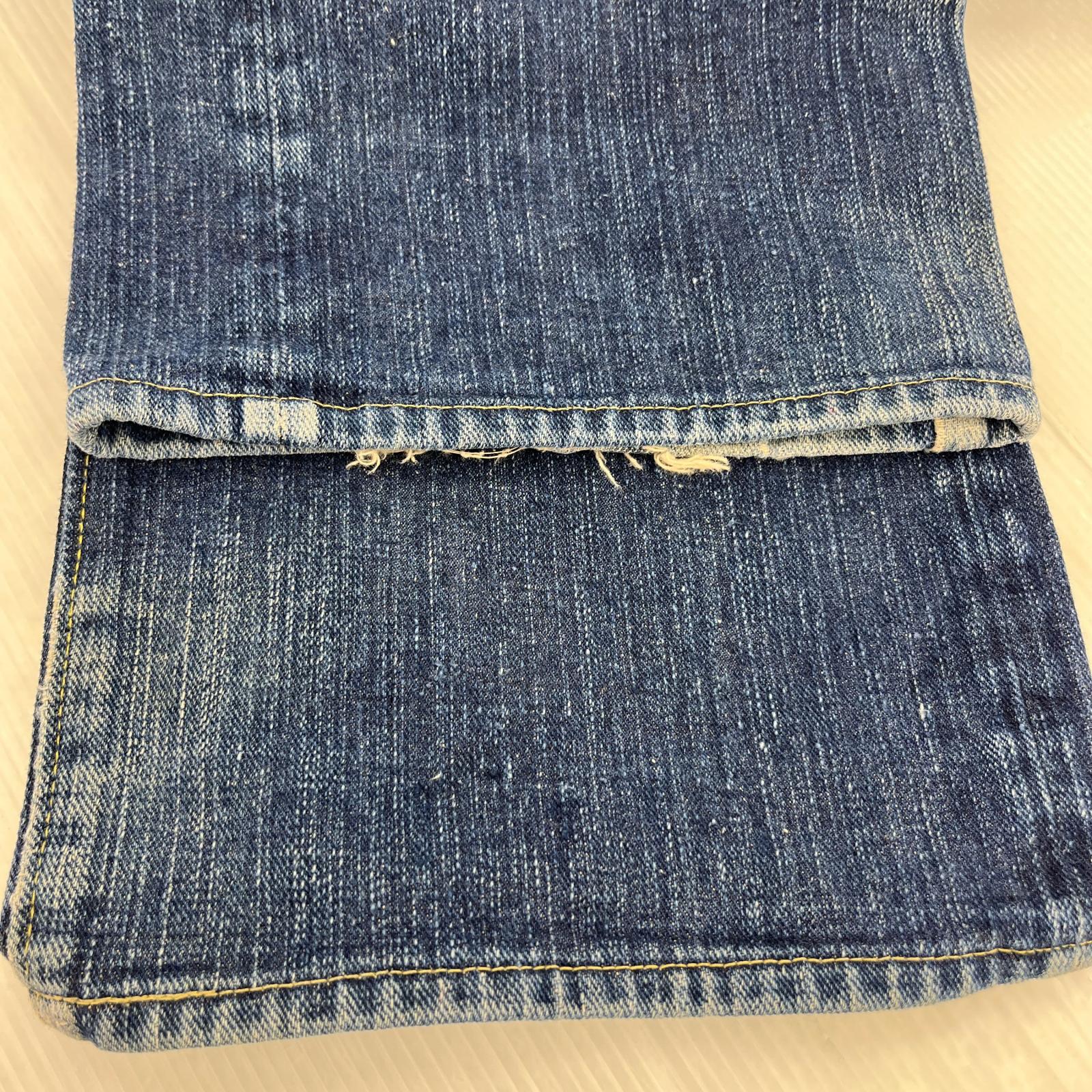 デニムパンツ 砂糖黍製 14oz. 琉球藍混左綾 W36 ブルー