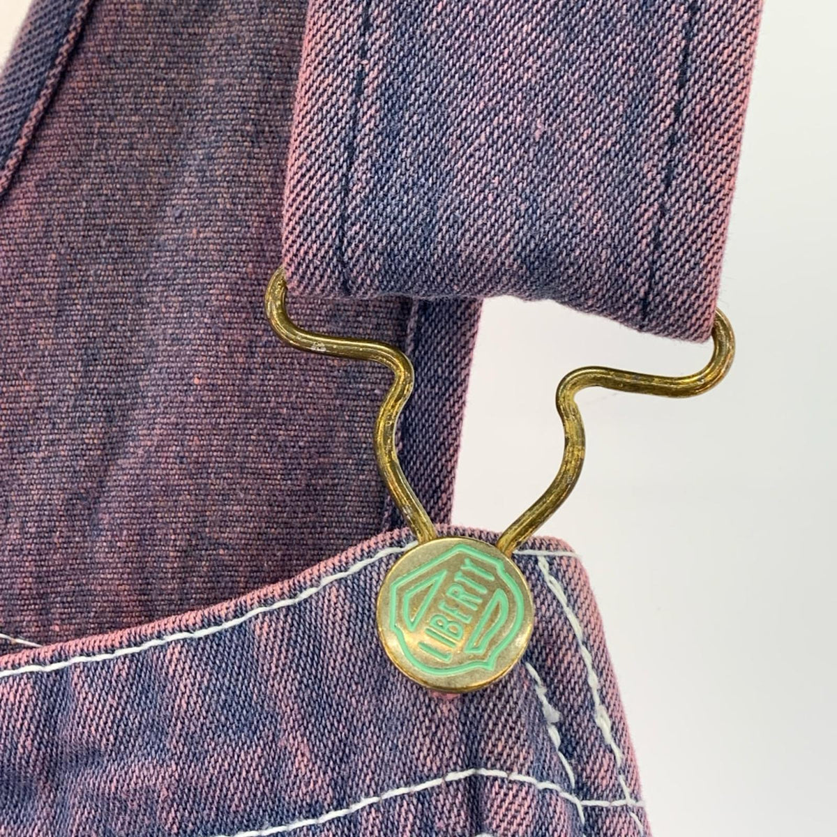 オーバーオール LIBERTY ウォッシュ デニム 紫