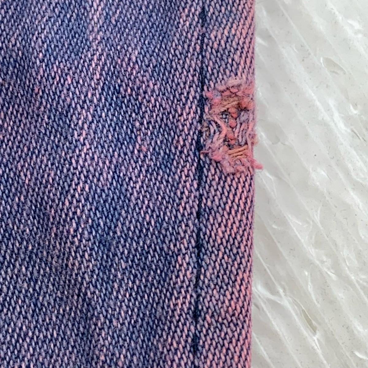 オーバーオール LIBERTY ウォッシュ デニム 紫