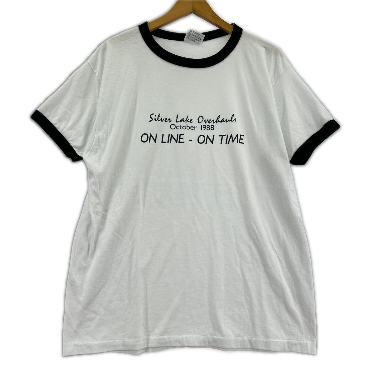 半袖Tシャツ 80s Hanes Silver Lake Overhauls (XL) ホワイト