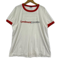 半袖Tシャツ 90s USA製 LandmarkEducation リンガー (XL) ホワイト